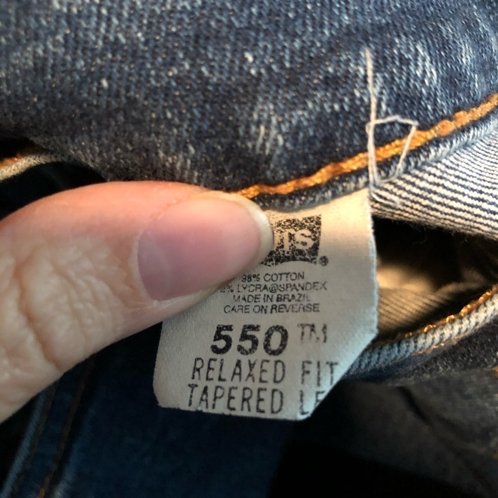 Levi’s 550 Relaxed Fit & Tapered Leg Blue Jeans Size 10 - Picture 7 of 13